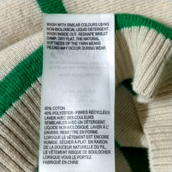 Whistles Cream and Green Striped Sweater - Picture 7 of 7